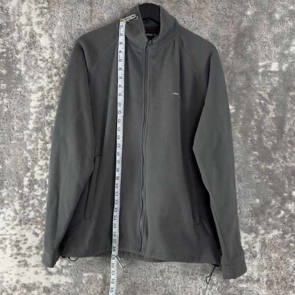 Craghoppers Men Sz M Mock Neck Fleece Full Zip Sweater Gray Long Sleeve Pocket - Picture 2 of 9